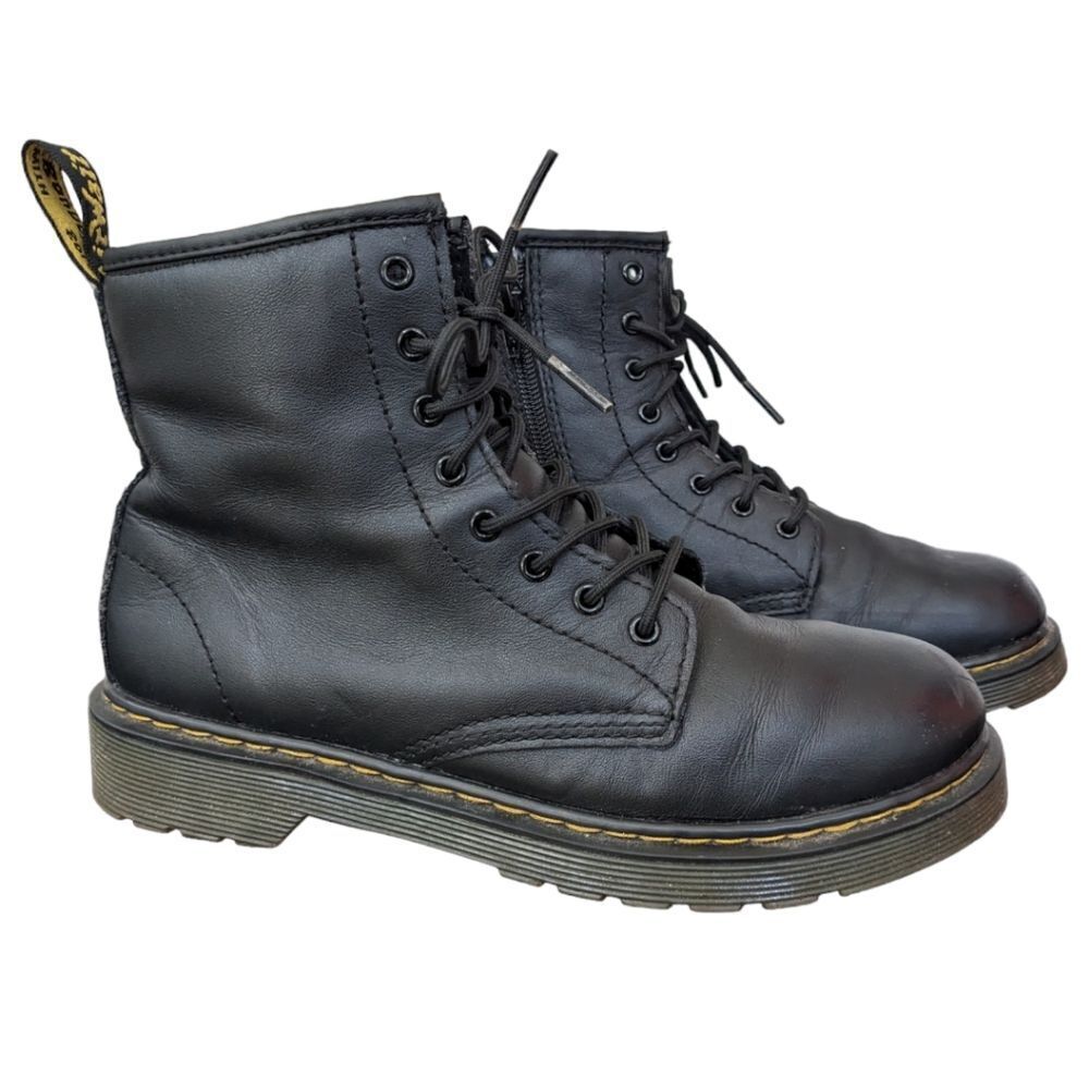 Dr. Martens Junior 1460 Softy T Leather Lace Up Boots in Black Size US 4M US 5L